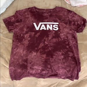 maroon vans tye dye t-shirt